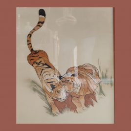 Peinture sur soie.                   15681