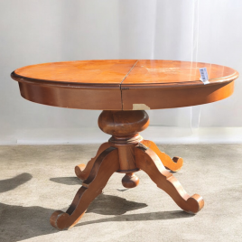 table ronde en noyer