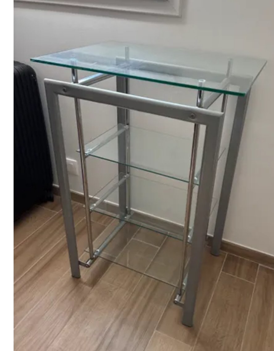 étagère en verre.           22128