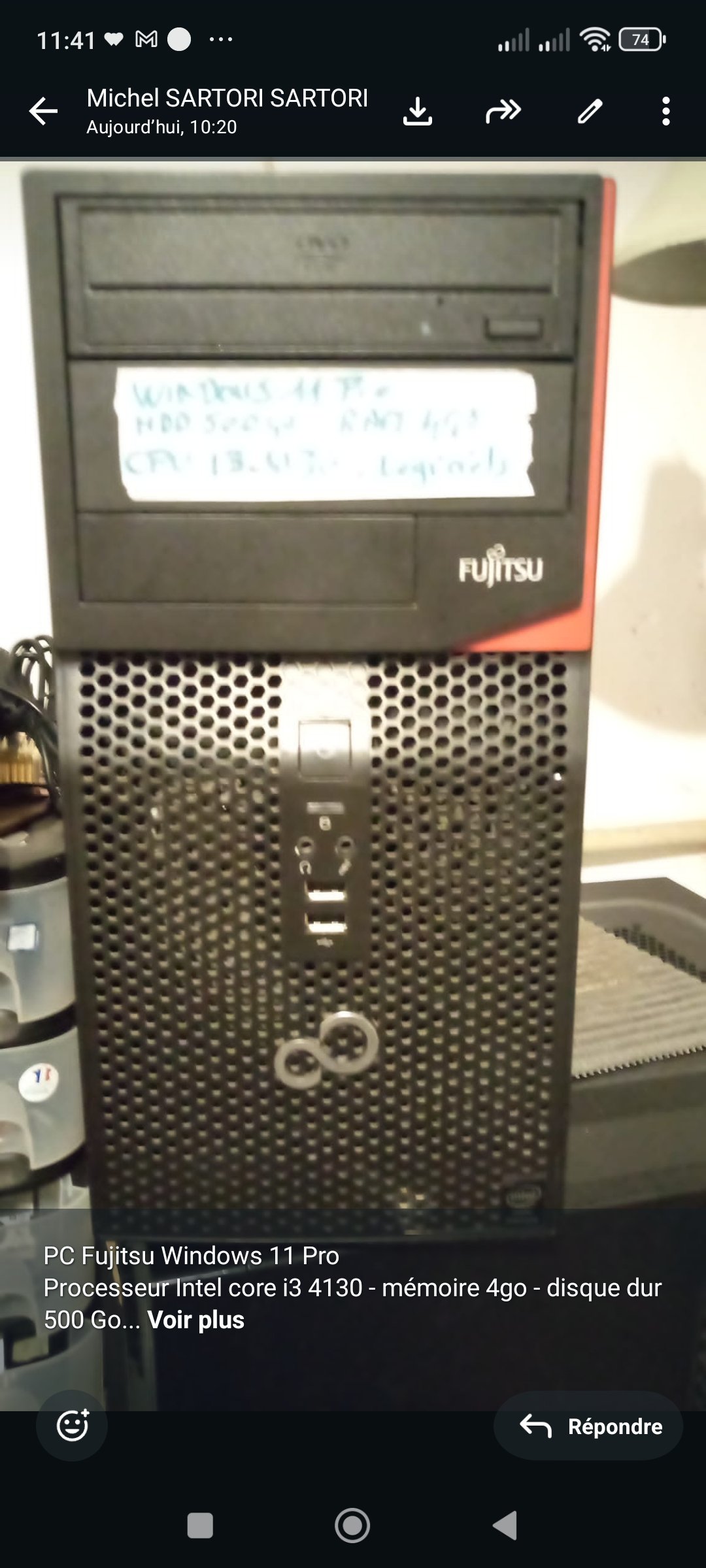 Tour PC. Fujitsu.